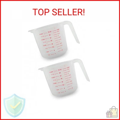 Taza medidora de plástico Norpro capacidad 4 tazas (paquete de 2) Foto 1 de 2