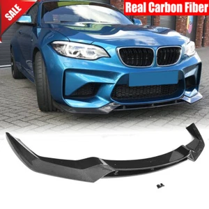 Real Carbon Fiber Front Bumper Lip Spoiler For BMW F87 M2 Base Coupe 2016-2020 - Picture 1 of 15