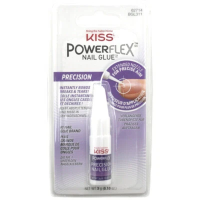 Kiss Powerflex Präzisions-Nagelkleber verklebt sofort verlängerte Düse 3g Flasche - Bild 1 von 2