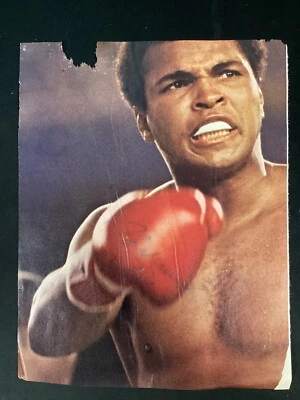 Muhammad Ali Signed Photo 7x9 Mag Page Boxing Vintage Autograph Damage PSA/DNA 2 - Image 1 of 4