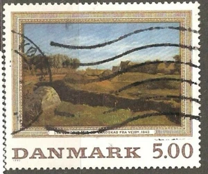 Denmark: 1 used stamp of a set, Painting by J.T. Lundbye, 1992, Mi#1044 - Picture 1 of 1