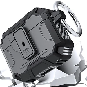 Full Body Protective Case w/ Secure Lock + KeyChain For Apple AirPods 4/3/2 Pro2 - Picture 1 of 15