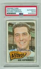 Bob Aspromonte 1965 Topps Card #175 Astros PSA/DNA Encased Autograph