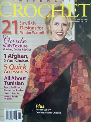 Interweave Crochet magazine Winter 2009: tunisian, ruana, grog, afghan, textures - Image 1 of 4