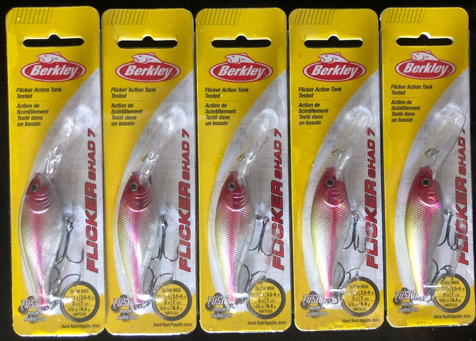 Berkley Flicker Shad #7 3” Crankbait Fishing Lure Colors S19