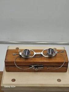 ANTIQUE CARL ZEISS JENA LOUPE JEWELERS GLASSES MAGNIFIER 8x2 IN WOODEN CASE - Picture 1 of 9