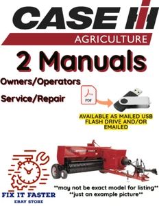 CASE IH 8575 SQUARE BALER MANUAL OWNER OPERATOR SHOP SERVICE REPAIR SHOP PDF USB - Picture 1 of 5