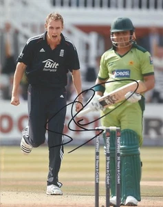 INGLATERRA: FOTO DE ACCIÓN ODI FIRMADA POR STUART WIDE 10x8 + certificado de autenticidad - Imagen 1 de 1