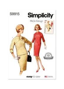 SIMPLICITY Schnittmuster 9915 Misses Damen Plus Vintage 60er Kleid 8-16 oder 18-26 - Bild 1 von 5