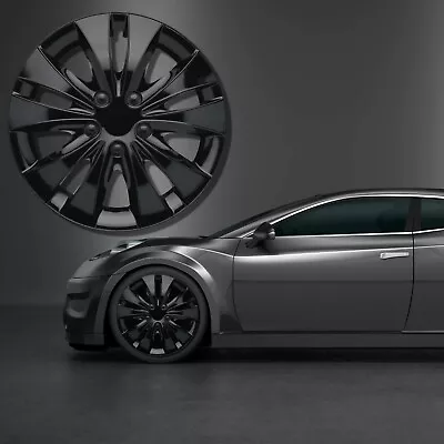 Radkappen 16 Zoll schwarz 4 Stück Radzierblenden Felgenkappen VERSANDKOSTENFREI - Bild 1 von 4