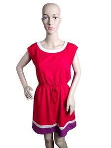 BeBop Womens Dress Medium Multicolor Fit Flare Colorblock Grandmacore Grannycore - Picture 1 of 10