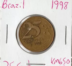 Coin Brazil 25 Centavos 1998 KM650 - Picture 1 of 2