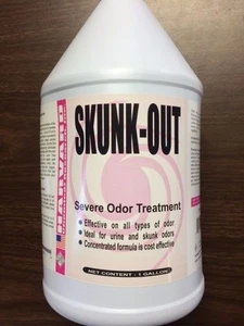 SKUNK OUT BAD SEVERE ODOR ELIMINATOR REMOVER TREATMENT URINE CONCENTRATE GALLON  - Picture 1 of 1