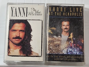 YANNI -Lot of (2) Cassette Tapes: IN THE MIRROR & LIVE AT THE ACROPOLIS - Picture 1 of 2