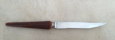 Cuchillo para carne cubiertos Crown Crest de por vida acero inoxidable marrón mango de asta sintética Foto 1 de 4