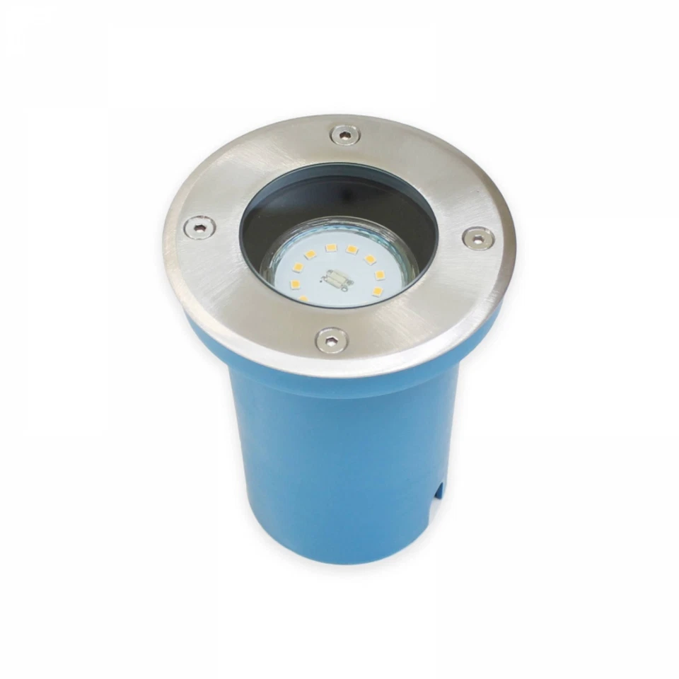 LED Bodeneinbaustrahler 1-9W IP65 Edelstahl rund GU10 Außen Gehwegleuchte  - Bild 1 von 1