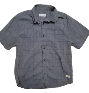zara Boys 9 Gray Button Up Shirt Plaid - Picture 1 of 3