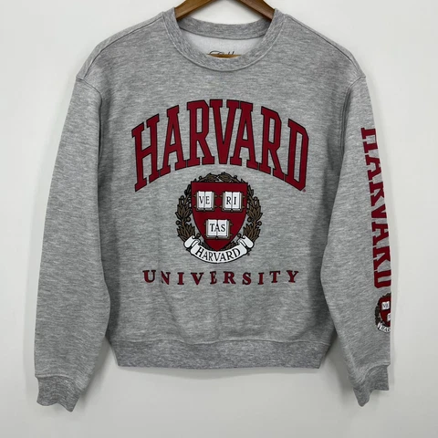 Gold Rush Sweatshirt Adult S Gray Harvard Crimson NCAA Cover