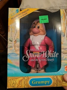 Mattel 7 Grumpy - Walt Disney Snow White Seven Dwarfs Action Figure 1992 vtg - Picture 1 of 3