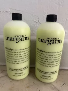 Lot of 2 Philosophy Señorita Margarita 32 oz. ea Shampoo Shower Gel Bubble Bath - Picture 1 of 2