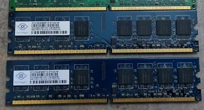 Nanya NT1GT64U8HB0BY-3C PC2-5300U-555-12-E1 667 MHz Desktop 1GB Memory RAM Good - Image 1 of 4