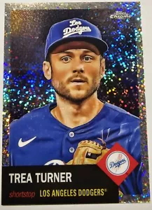 2022 Topps Chrome Platinum Trea Turner Speckle Refractor #/150 Semi-rare - Picture 1 of 2