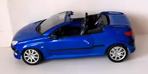Peugeot 206 CC Cabriolet Cabriolet royalblau 1:18 Welly lose bitte LESEN - Bild 1 von 8