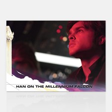 2018 HAN ON MILLENNIUM FALCON COUNTDOWN TO SOLO A STAR WARS STORY TOPPS CARD #25