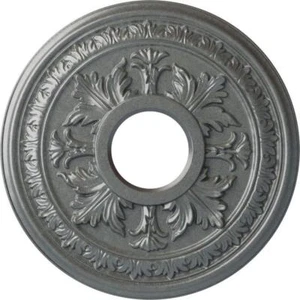 Ekena Millwork Polyurethane Baltimore Ceiling Medallion 1.5"X15.375" Platinum - Picture 1 of 12