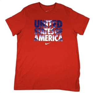 Nike United States Of America T Shirt Mens XXL 2XL Slim Fit Team USA Soccer Red - Picture 1 of 10