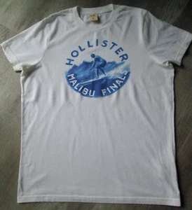 VTG HOLLISTER MALIBU FINALS WHITE SCREEN PRINT GRAPHIC T SHIRT MENS SIZE XL - Picture 1 of 3