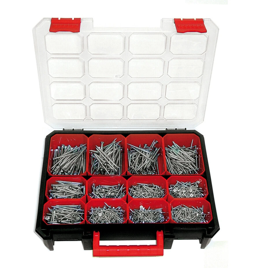 HM Müllner TX Spanplattenschrauben Koffer - 1275 Schrauben - 20-80mm - TX - Bild 1 von 1