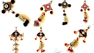 LOTE AL POR MAYOR DE 6 ADORNOS NAVIDAD MÓVILES PÁJAROS CON CUENTAS Y CAMPANAS: JUEGO DE 6 13" Foto 1 de 4