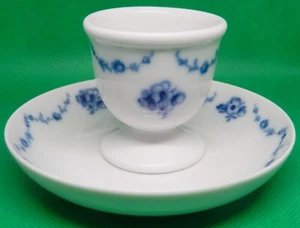 Fürstenberg - Lotina - Porcelana azul y blanca - Huevo taza y plato - Imagen 1 de 8