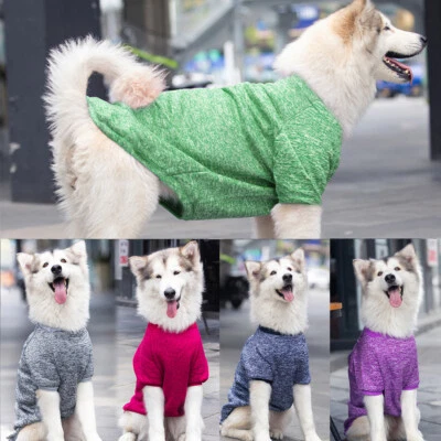Large Size Dog Basic Sweatshirt T Shirt 5 colors Pet Coat Sweater 3XL-9XL - Image 1 of 4