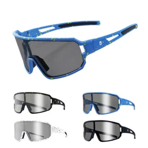 Polarized Cycling Sunglasses Photochromic Lens Windproof Bike Glasses MTB Sports - Picture 1 of 15