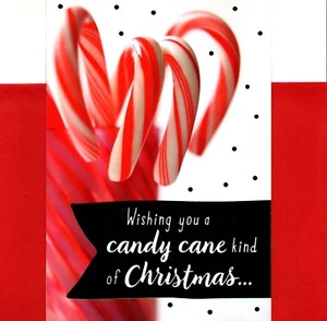 Merry Christmas Candy Cane Canes Sweet Cool Twist Hallmark Greeting Card  - Picture 1 of 3