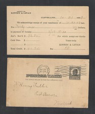 1909 KINNEY & LEVAN CLEVELAND OHIO ADVERTISING POSTAL CARD US UX19