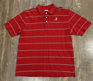 Polo Cutter and Buck DryTec - Rayas Rojas Alabama Crimson Tide Para Hombre Talla XL E1 - Imagen 1 de 5