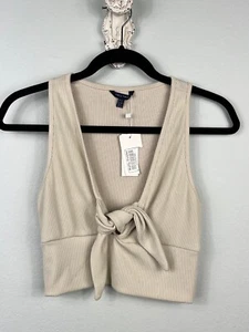 Neu mit Etikett Kelly Felder ärmelloses Top vorne zum Binden tiefer V-Ausschnitt Größe 4 - Bild 1 von 11