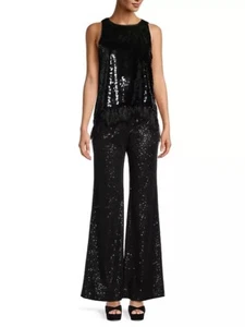 595 $ Ungaro Sandra ausgestellte Paillettenhose, Größe 14 - Bild 1 von 2