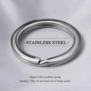 Anello diviso forte in acciaio inox 2 x 15 mm etichetta per animali domestici collare disco di piombo ID cane gatto - Foto 1 di 7