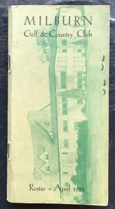 1951 Milburn Golf & Country Club Mitgliedskader Satzung Overland Park Kansas Vintage - Bild 1 von 9