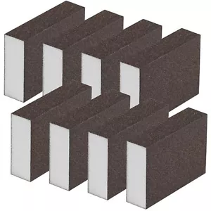 8 Pack Sanding Sponge Kit Washable Reusable Sanding Block for Drywall Metal - Picture 1 of 7