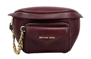 Michael Kors Maise Small 2 In 1 Waistpack Sling Fanny Pack Crossbody Oxblood - Picture 1 of 8