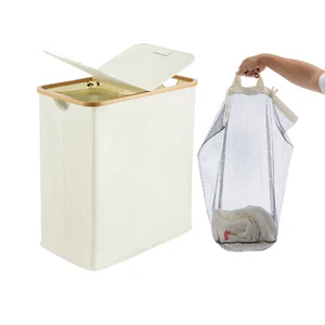 Wäschesammler Wäschekorb Faltbarer Wäschesammler aus Herausnehmbarem Wäschesack - Bild 1 von 4