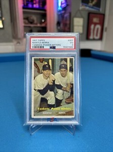 1957 Topps #407 Mickey Mantle/Yogi Berra Yankees Power Hitters PSA 3 VG 76901980