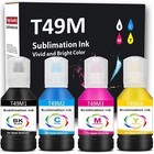 4 Pack T49M Sublimation Ink Bottle replacement for Epson F170 F570