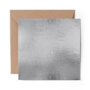 1 x Blank Greeting Card BW - Rose Gold Foil Copper Colour Shimmer #43458