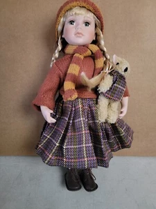 The Princess Collection 16" Hand Painted Porcelain Doll w/Bear. Org box. - Picture 1 of 7